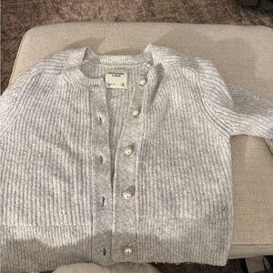 Abercrombie & Fitch Gray Cardigan Sweater
